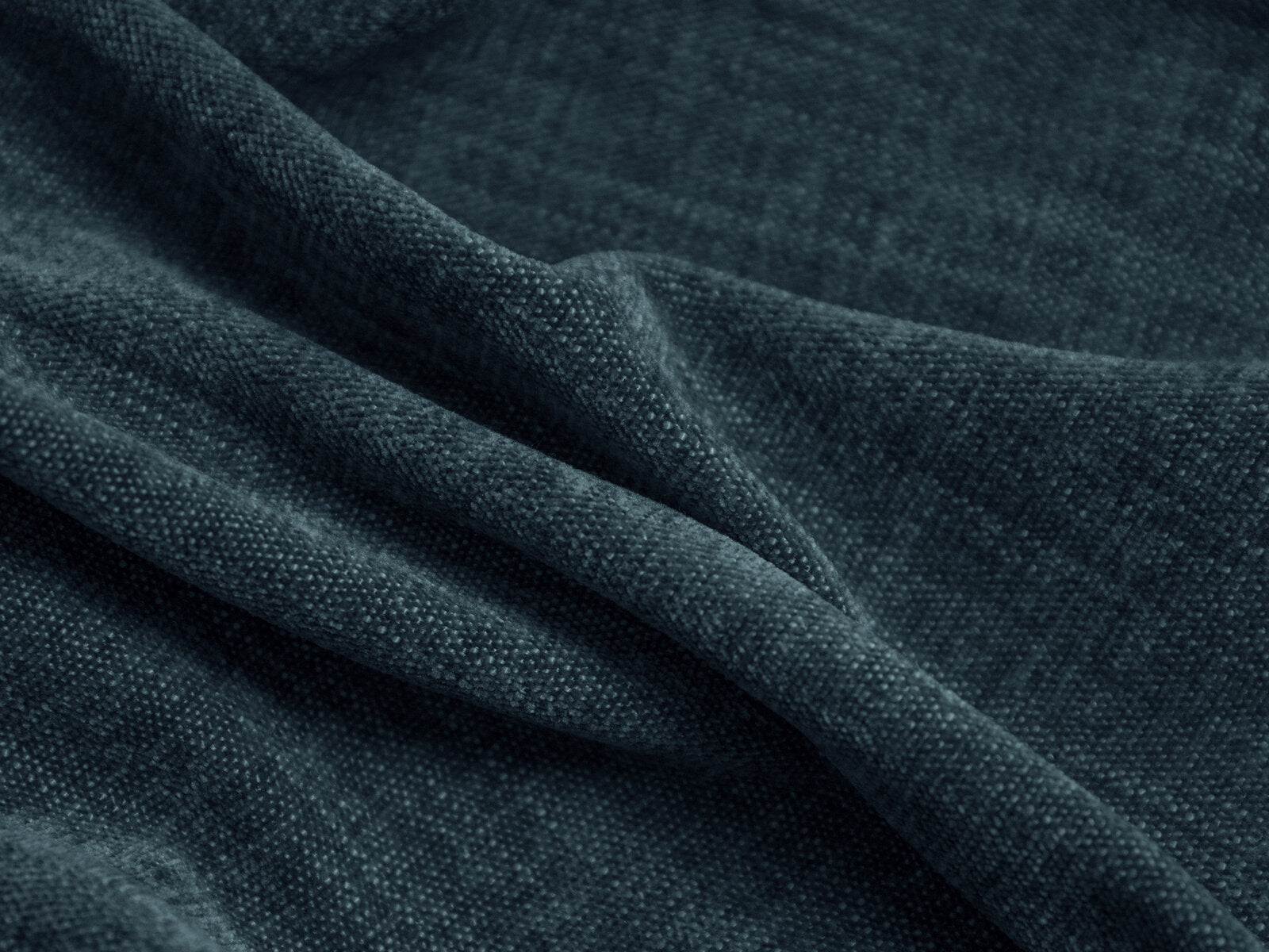 Micadoni Sofa Martina 3-Sitzer Strukturierter Stoff Boston Jeansblau