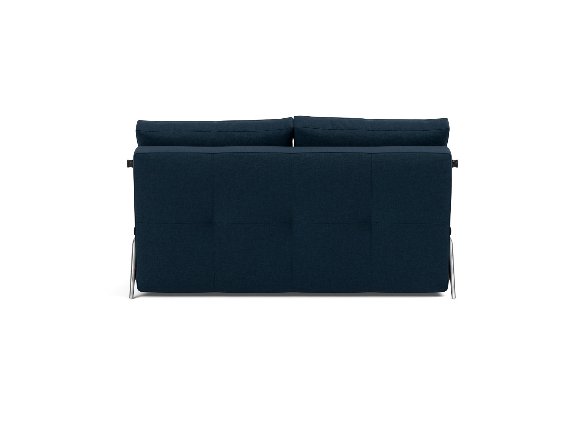 Schlafsofa Cubed 140 Flachgewebe Mixed Dance 528-Blue Beine Aluminium