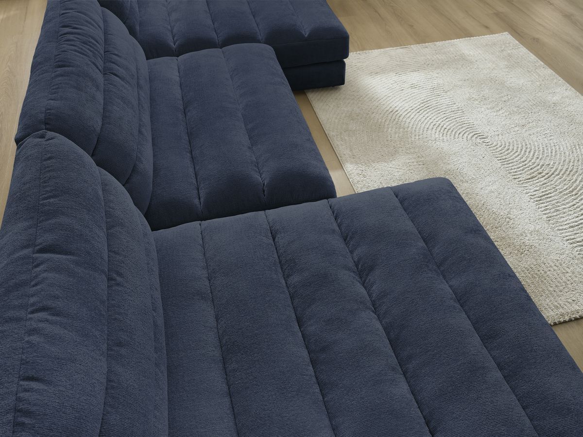 Bobochic Sierra Wohnlandschaft Strukturstoff Dunkelblau