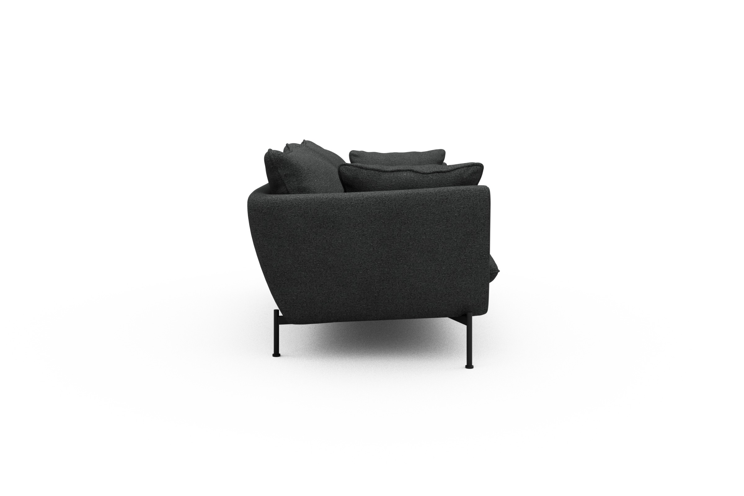 Sofa Anton PREMIUM 2-Sitzer Boucle-Charcoal
