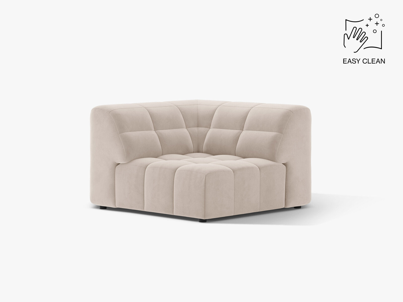 Micadoni Jennifer Eckmodul Samt Venus Helles Beige