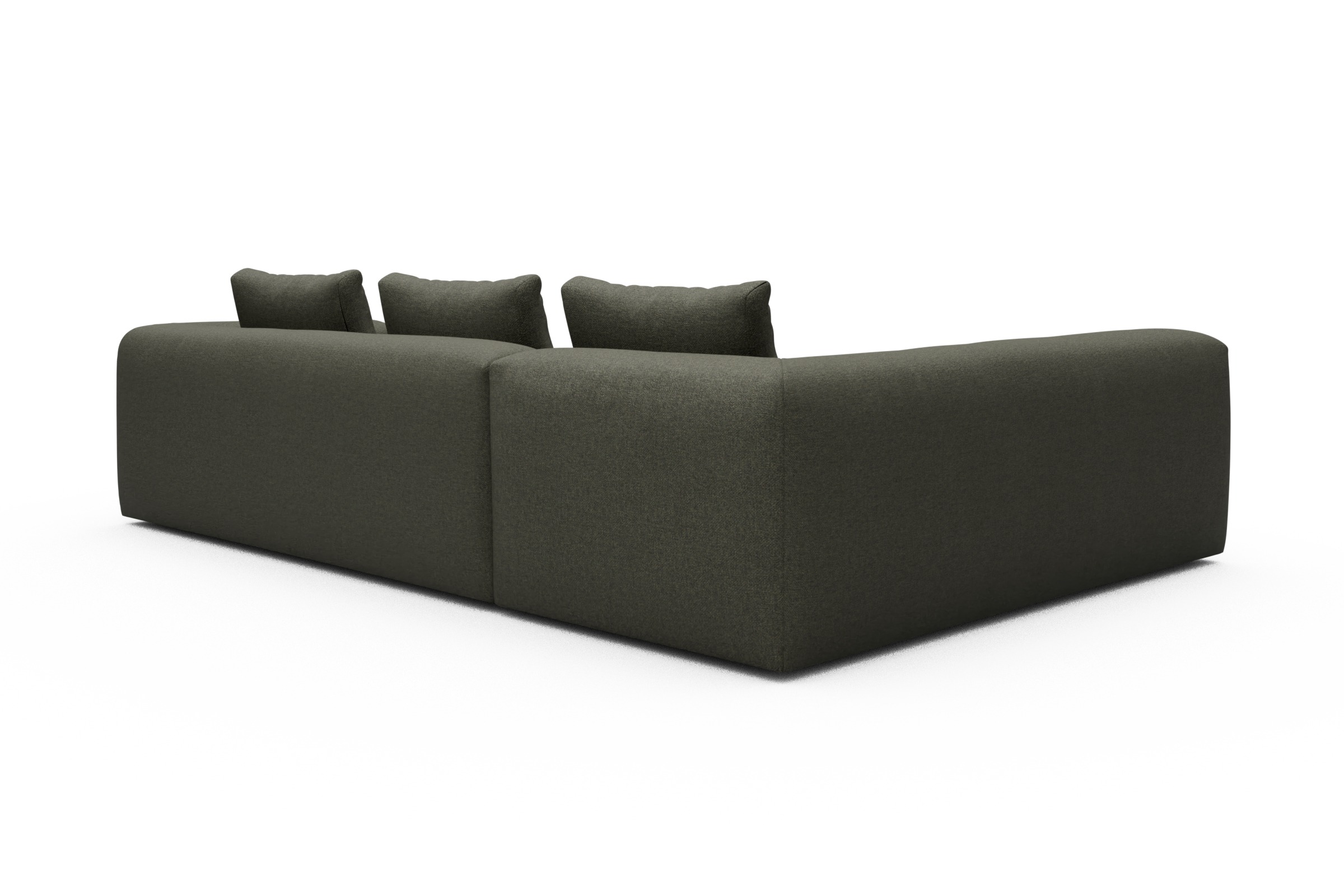 Ecksofa Fred 2x 2,5-Sitzer links offen Sama-Winter-Moss