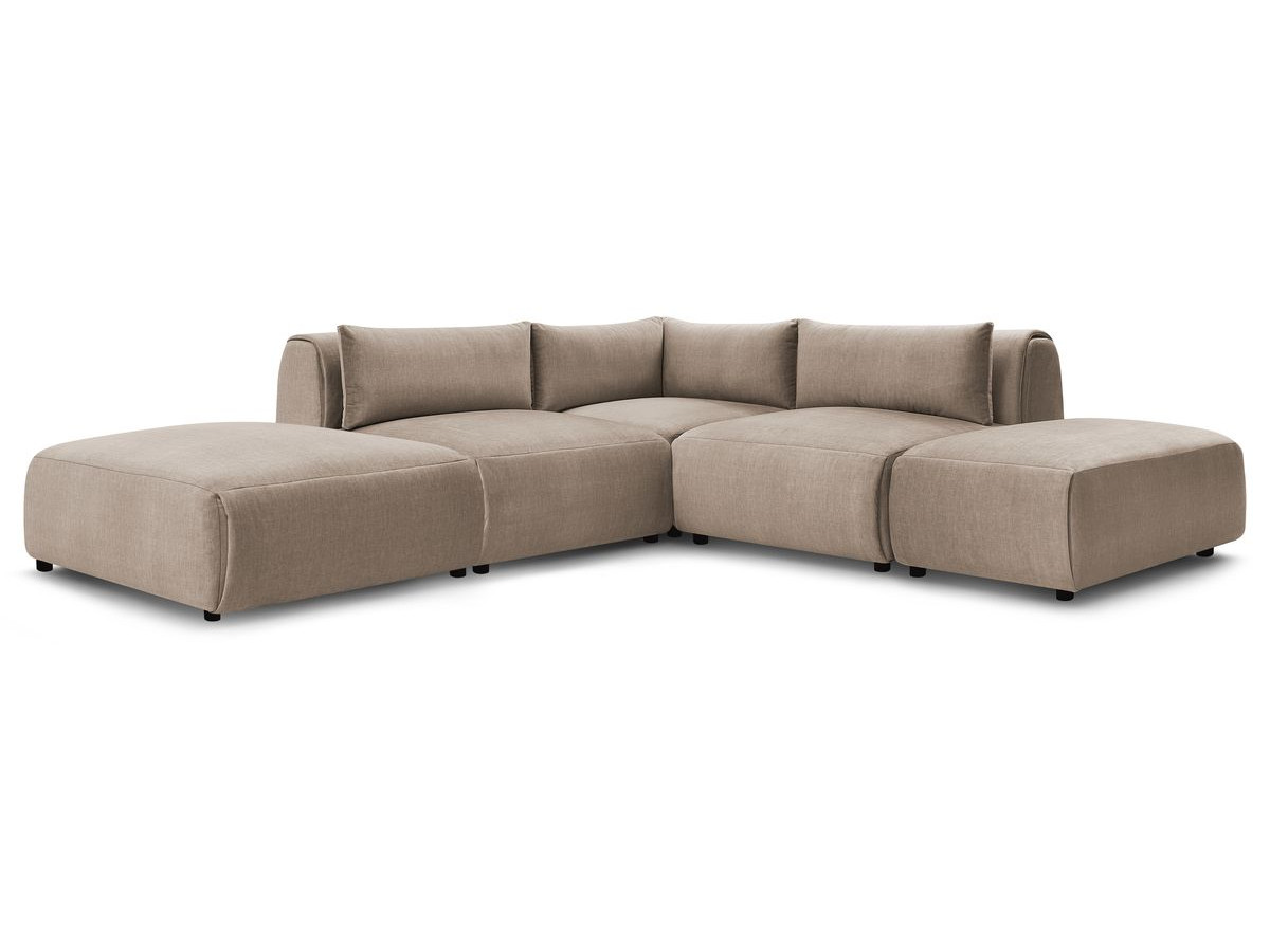 Bobochic Jeanne Ecksofa 271 × 300 cm Samt Taupe