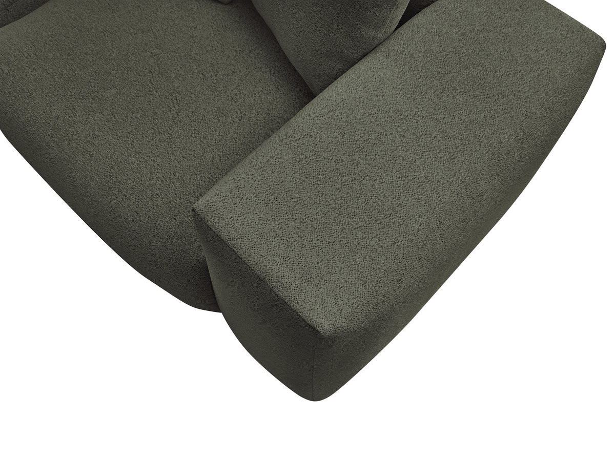 Bobochic Voltaire Eckmodul Melange-Stoff Grün Ecke rechts