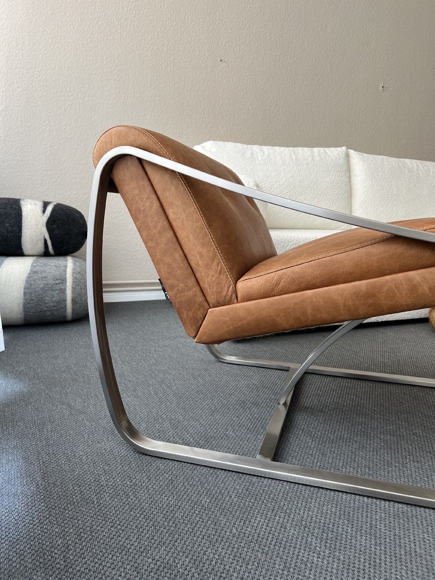 Vintage Freischwinger-Sessel Aiden Columbia-Brown