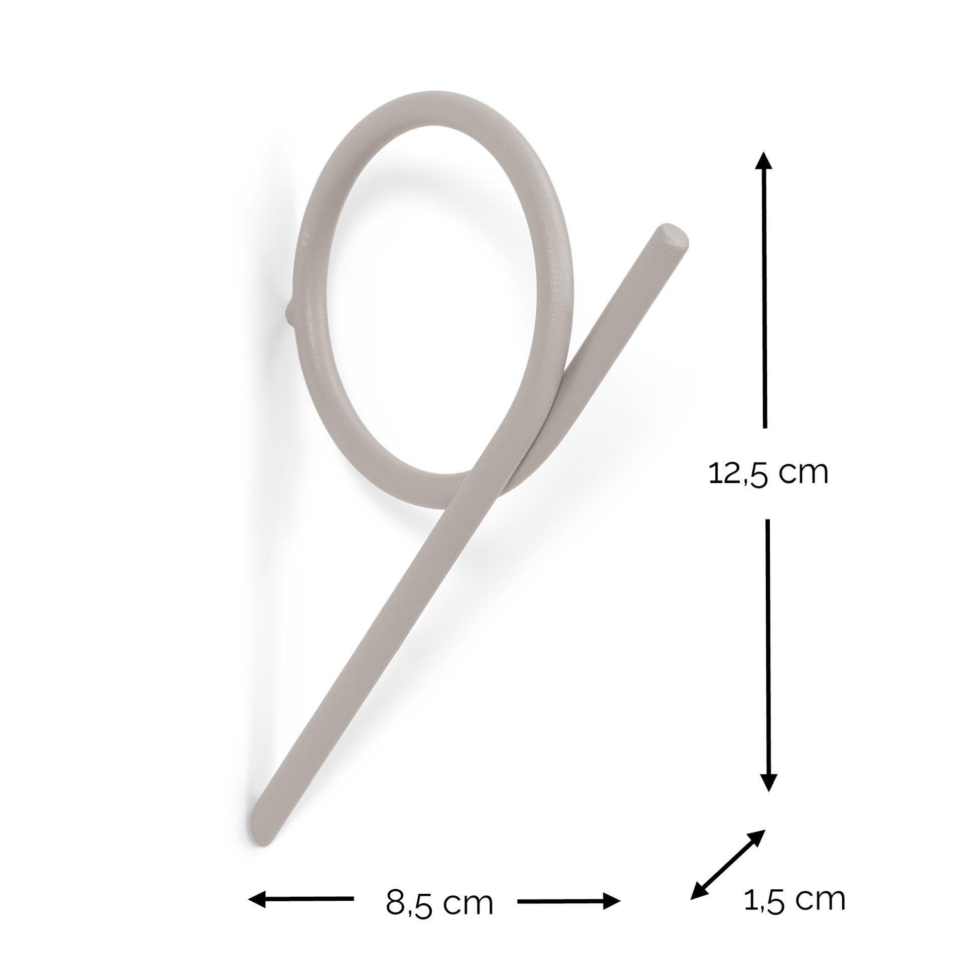 Spinder Design Wandhaken Tuba Large Silky Taupe