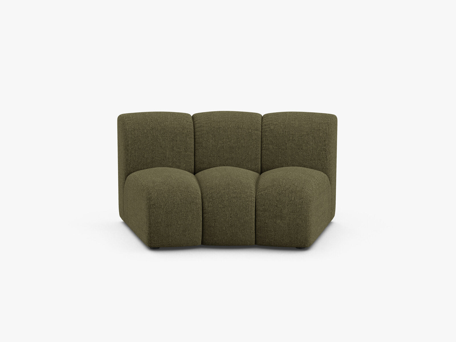 Micadoni Modul Armlos Lupine 1-Sitzer Large Chenille Eden Grün