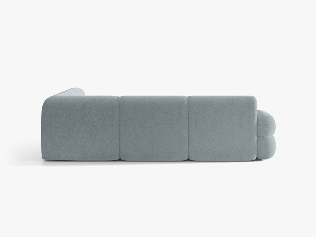 Micadoni Neo Modulares symmetrisches Ecksofa Boucle Baloo Hellblau