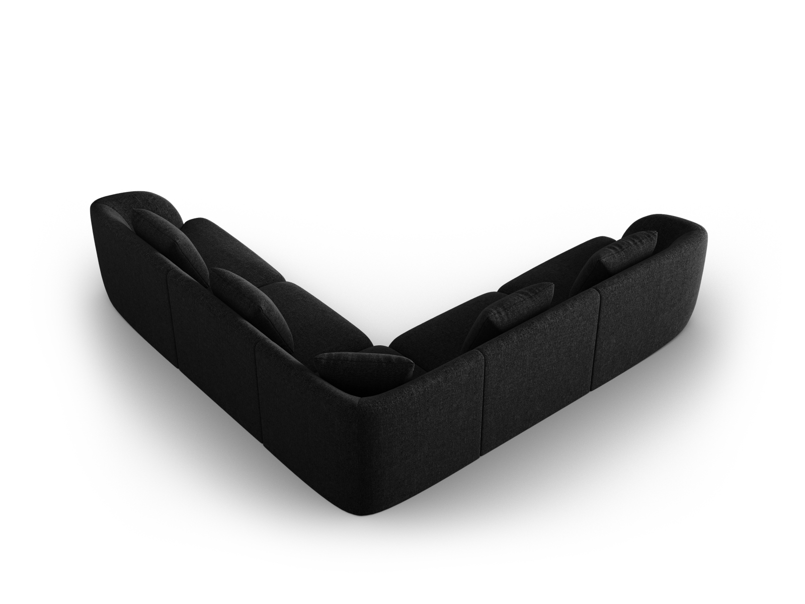 Cosmopolitan Design Wendbares Ecksofa Tulum 5-Sitzer Chenille Eden Anthrazit