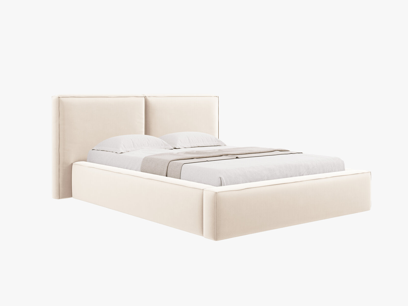 Micadoni Bett Jodie Samt Bluvel Helles Beige