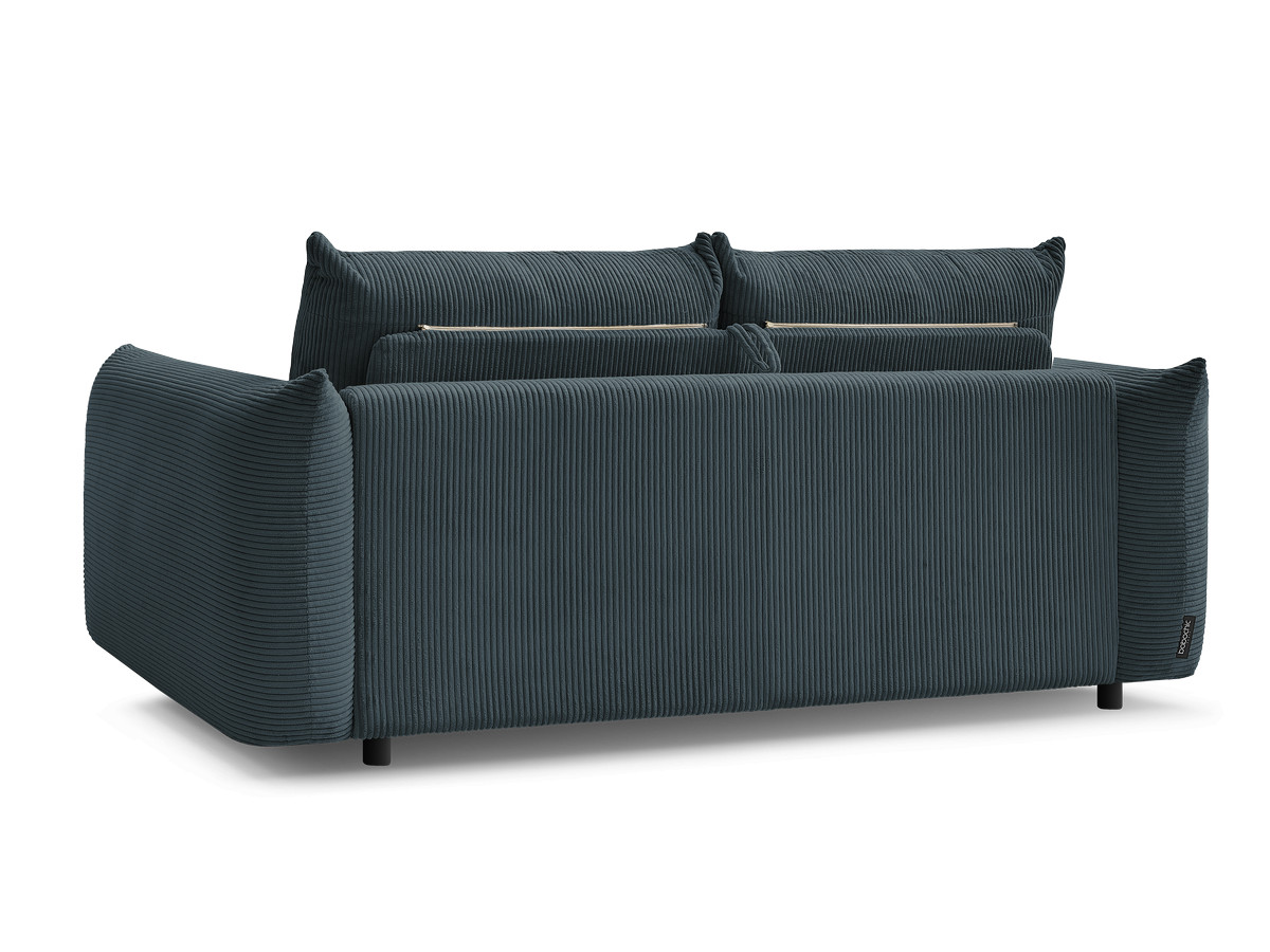 Bobochic Ernest Schlafsofa 3-Sitzer, Liegefläche 140 / 160 × 190 cm Cordsamt Dunkelblau, Liegefläche 160 × 190 cm