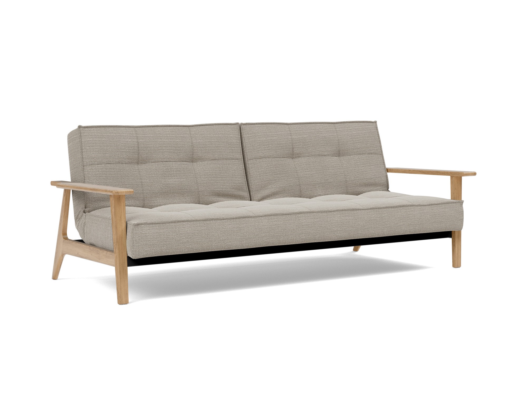 Schlafsofa Splitback Frej Strukturierter Stoff Kenya 579-Gravel