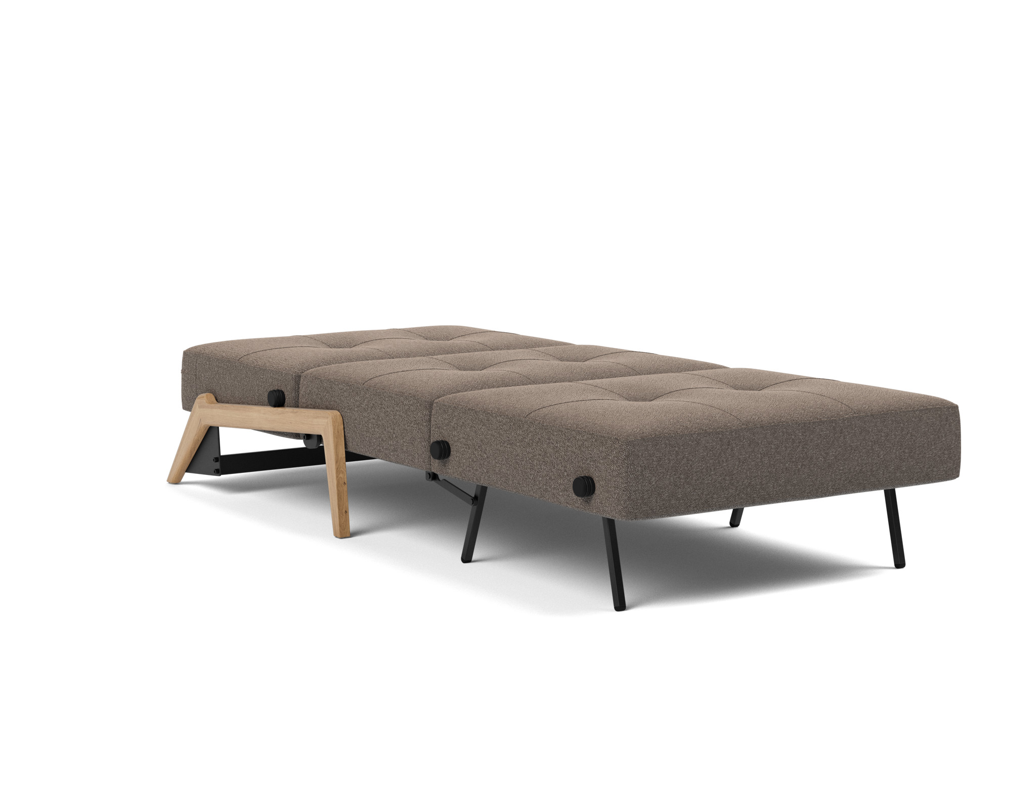 Schlafsessel Cubed 90 Boucle Skandi 530-Taupe Beine Eiche