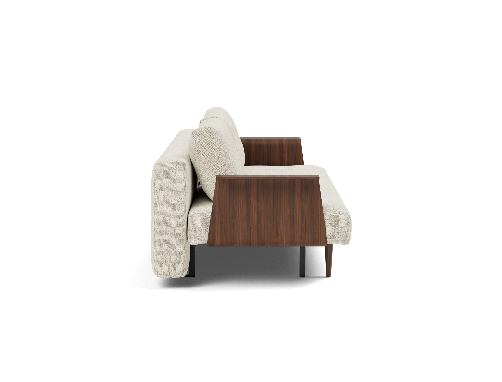 Schlafsofa Recast mit Armlehnen Strukturierter Stoff Taura 357-Off-White