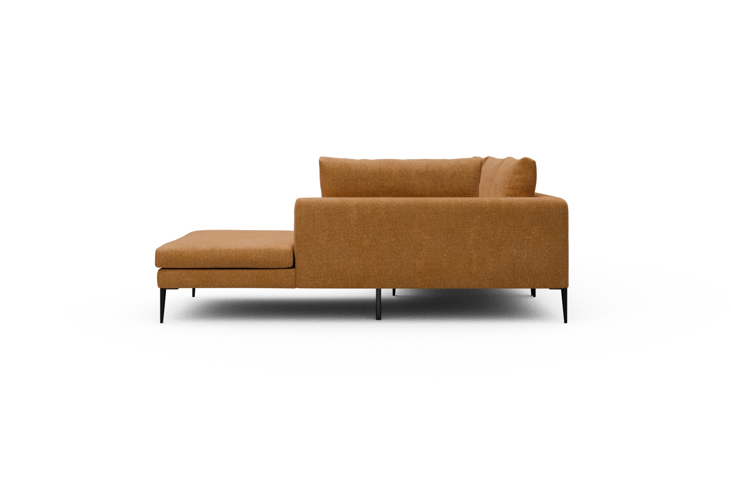 Ecksofa Paul Relax-Ecke links mit 3-Sitzer Casone-Warm-Yellow