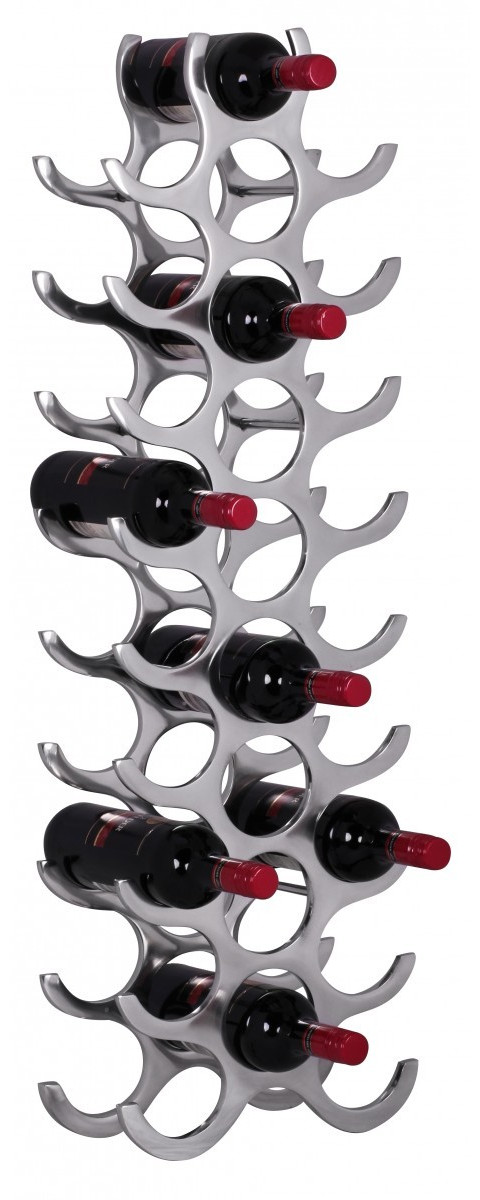 Flaschenregal Vinstra Aluminium Silber 31 × 14 × 98 cm