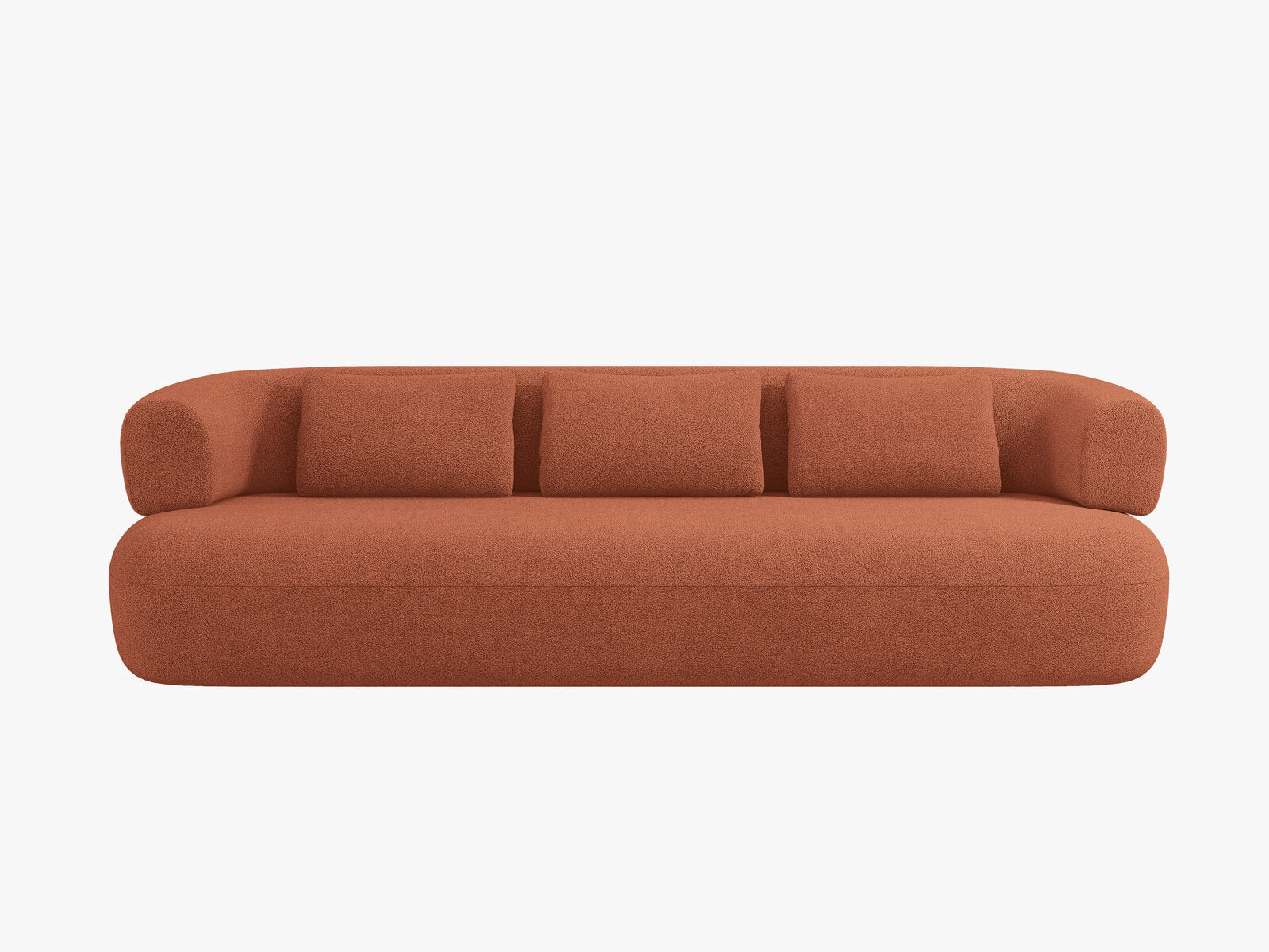 Micadoni Sofa Jenny 3-Sitzer Boucle Now or Never Ziegel
