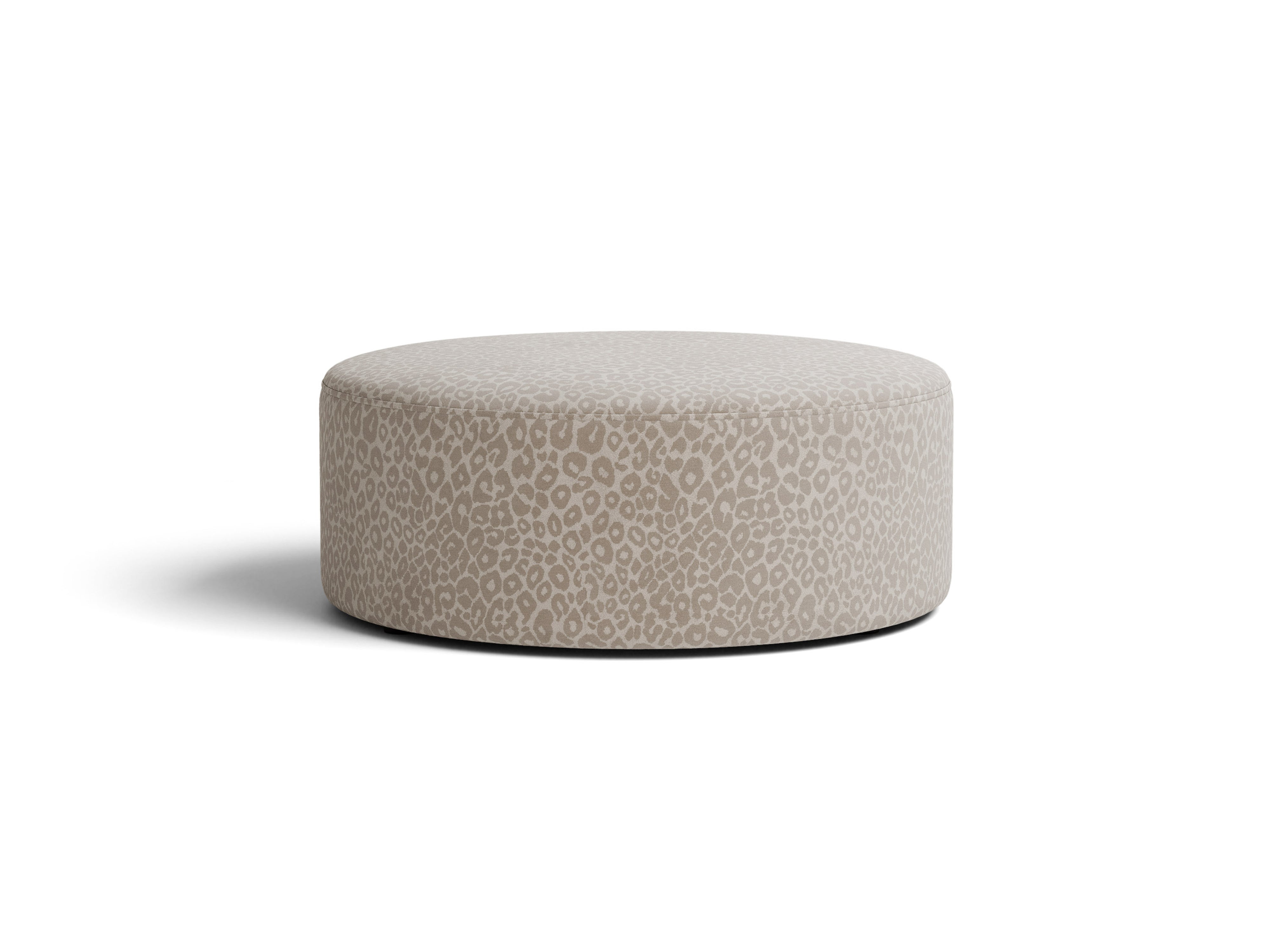 Micadoni Pouf Dia 90cm Chenille Wild Graues Beige