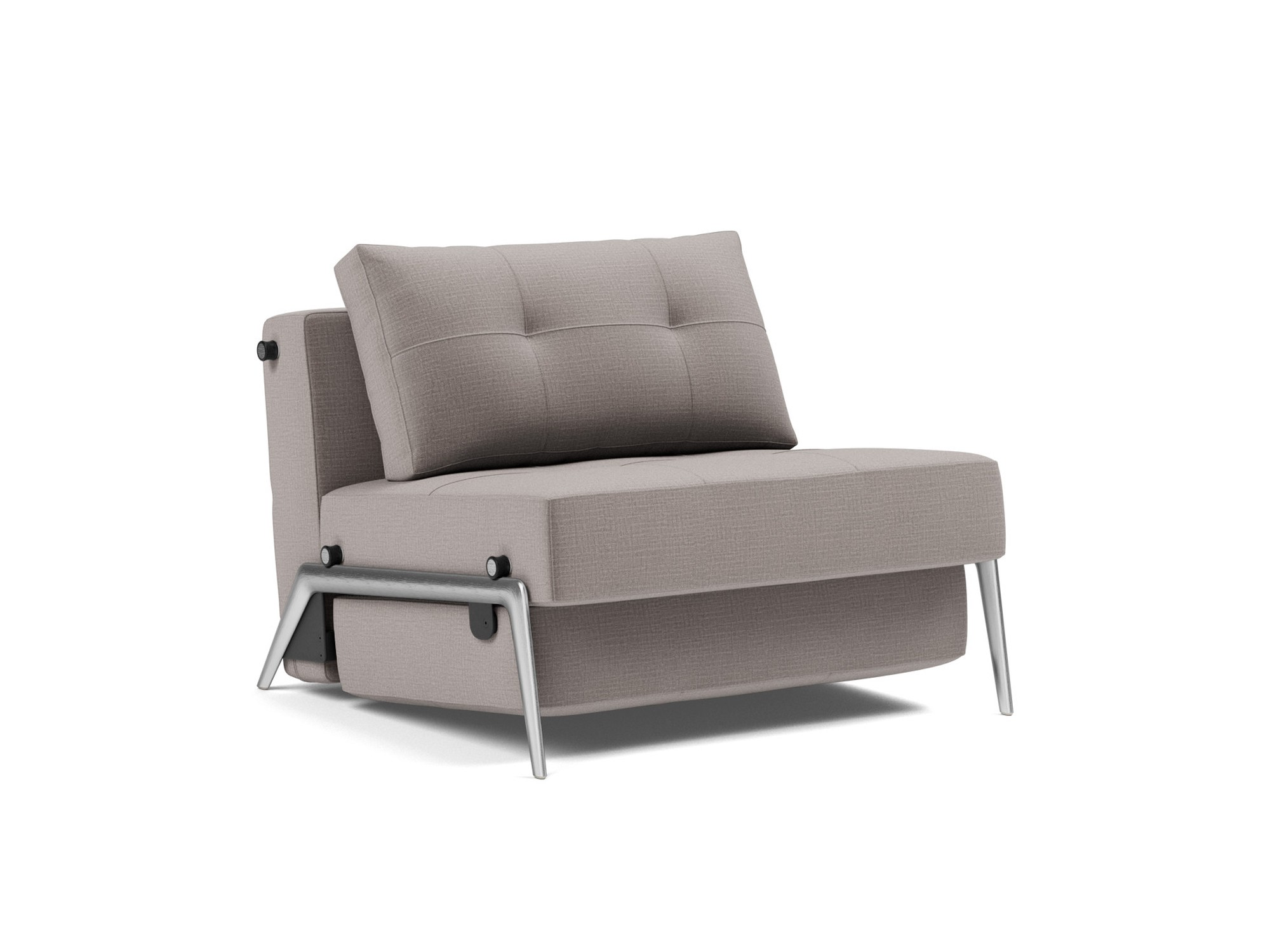 Schlafsessel Cubed 90 Chenille Esina 418-Truffle Beine Aluminium