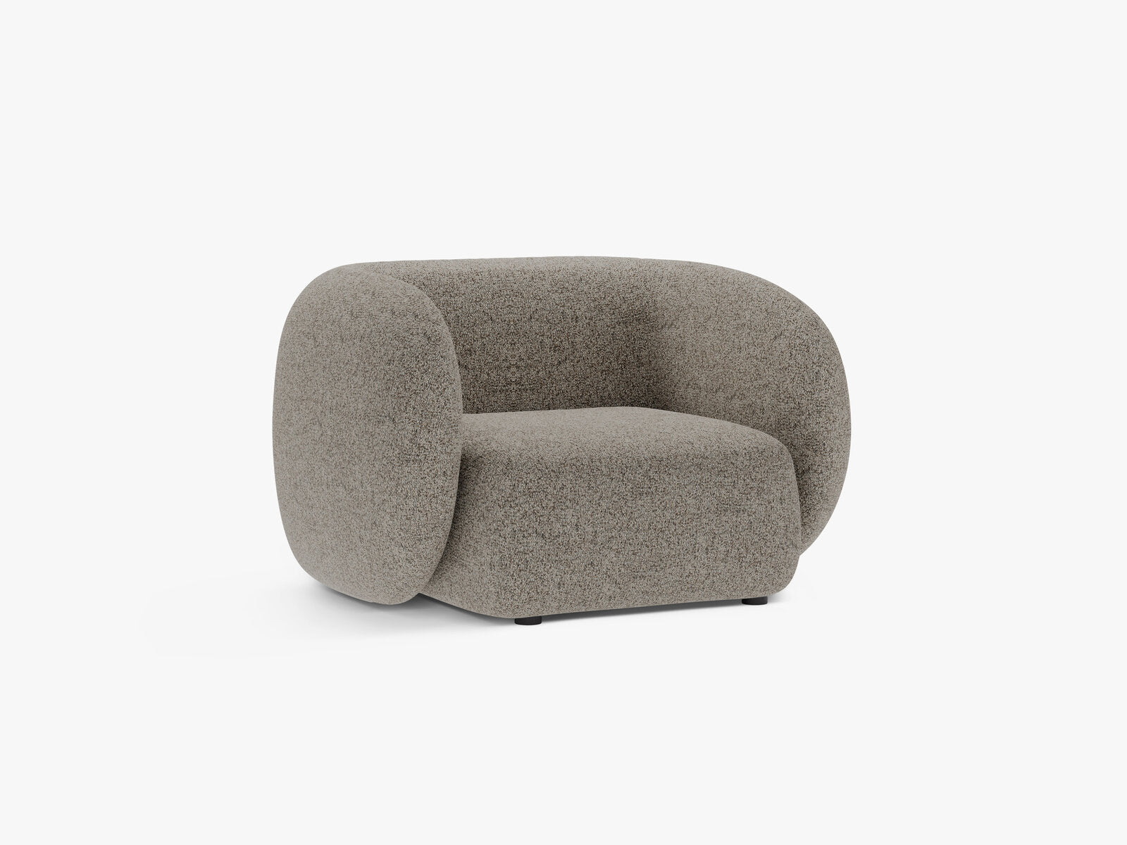 Micadoni Sessel Kate 1-Sitzer Strukturierter Stoff Puente Beige Melange