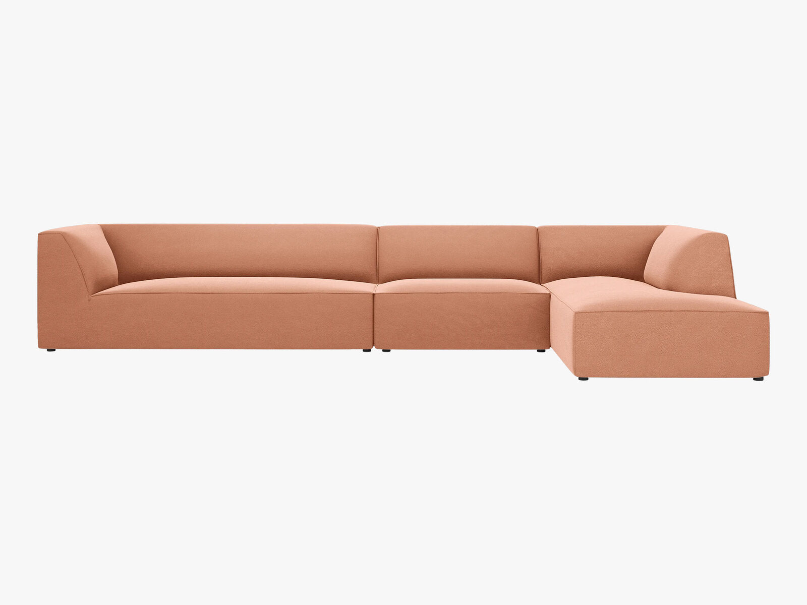 Micadoni Ecksofa Ruby 5-Sitzer Rechts Samt Salvador Rosa