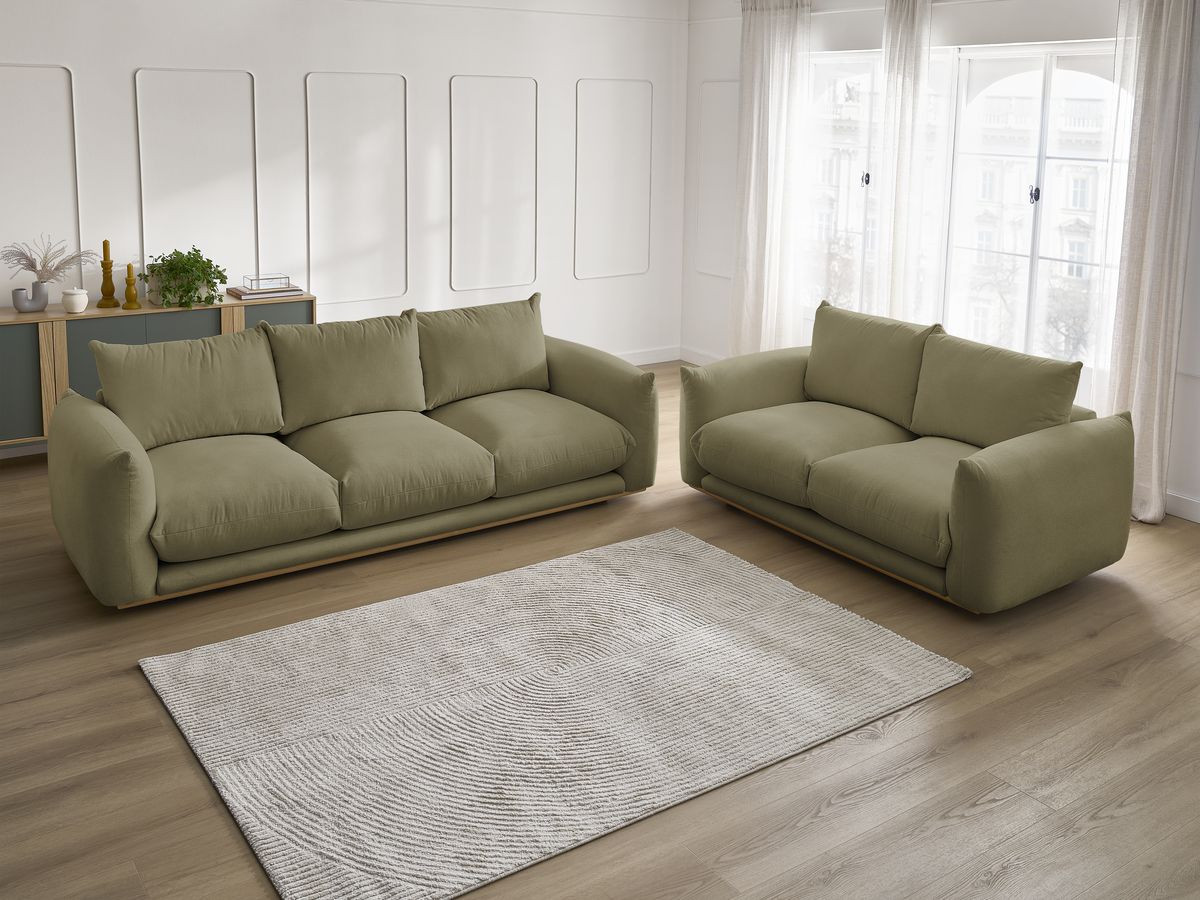 Bobochic Ernest Sofa 5-Sitzer Stoff Grün