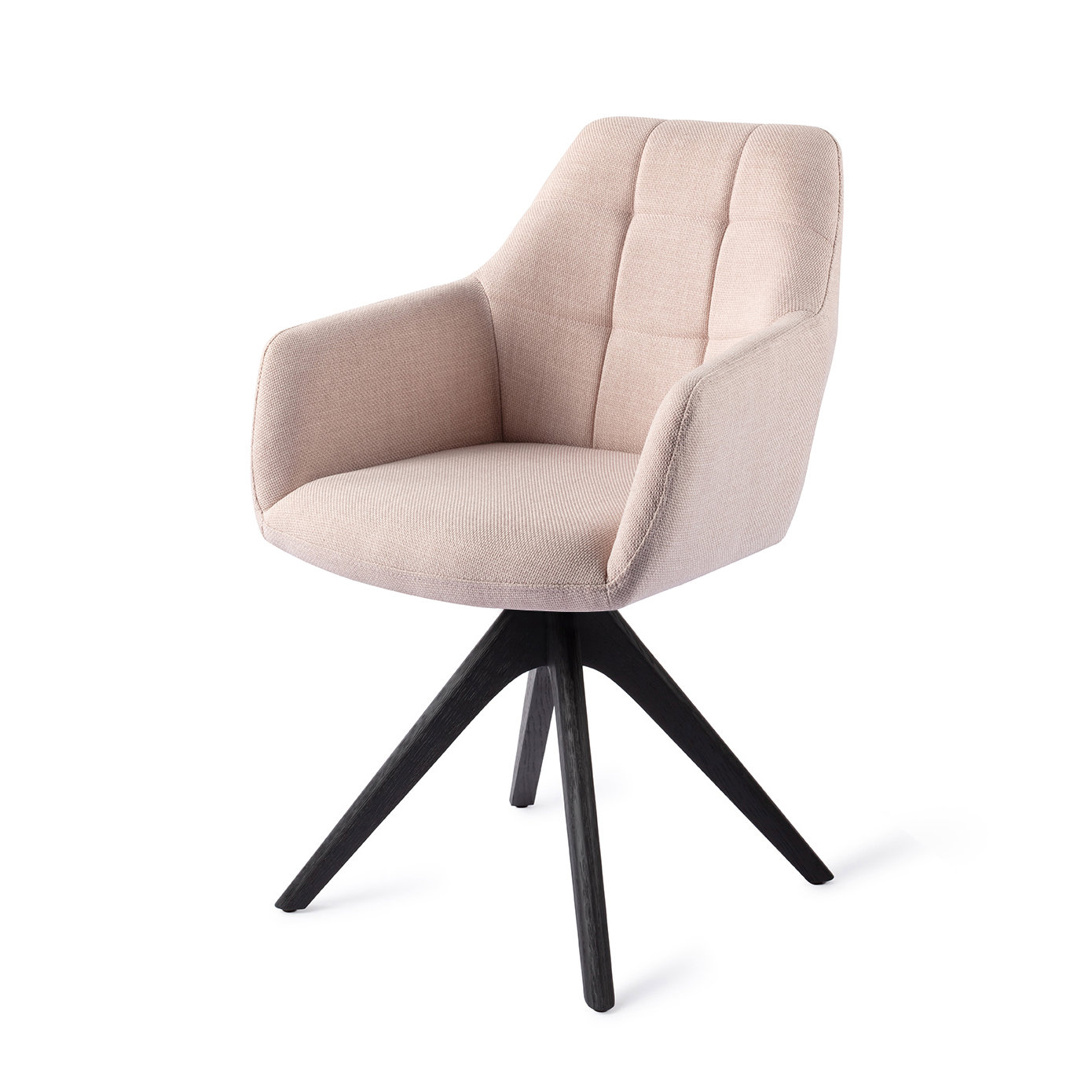 Jesper Home Esszimmerstuhl Noto Petal Pink Revolve Eiche Schwarz