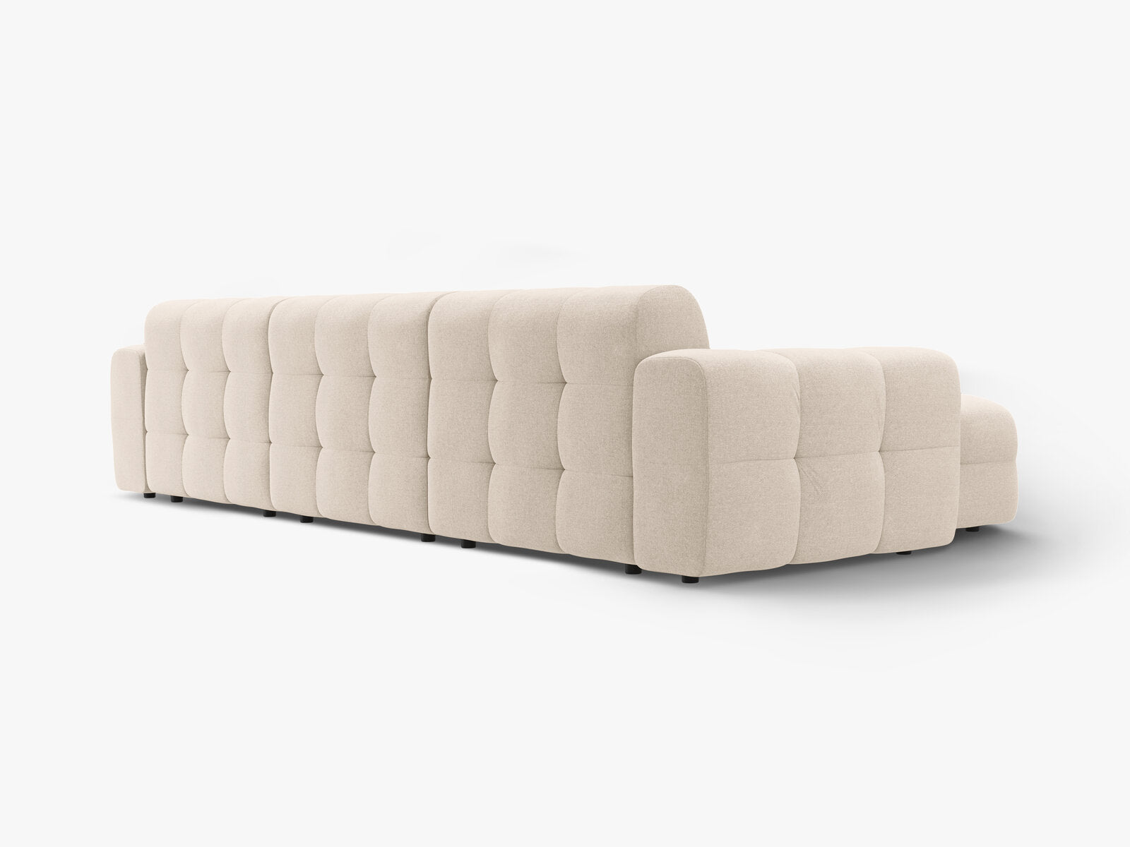 Micadoni Ecksofa Kendal 5-Sitzer Links Strukturierter Stoff Beige