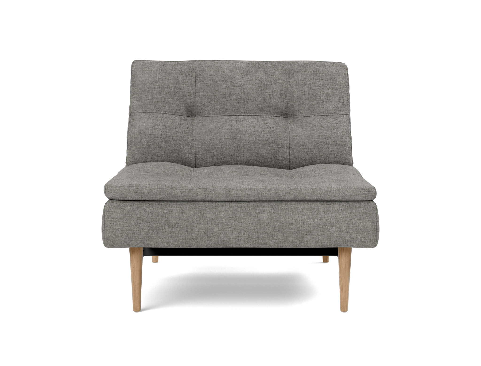 Sessel Dublexo Flachgewebe Avella 282-Warm-Grey Beine Styletto Eiche hell