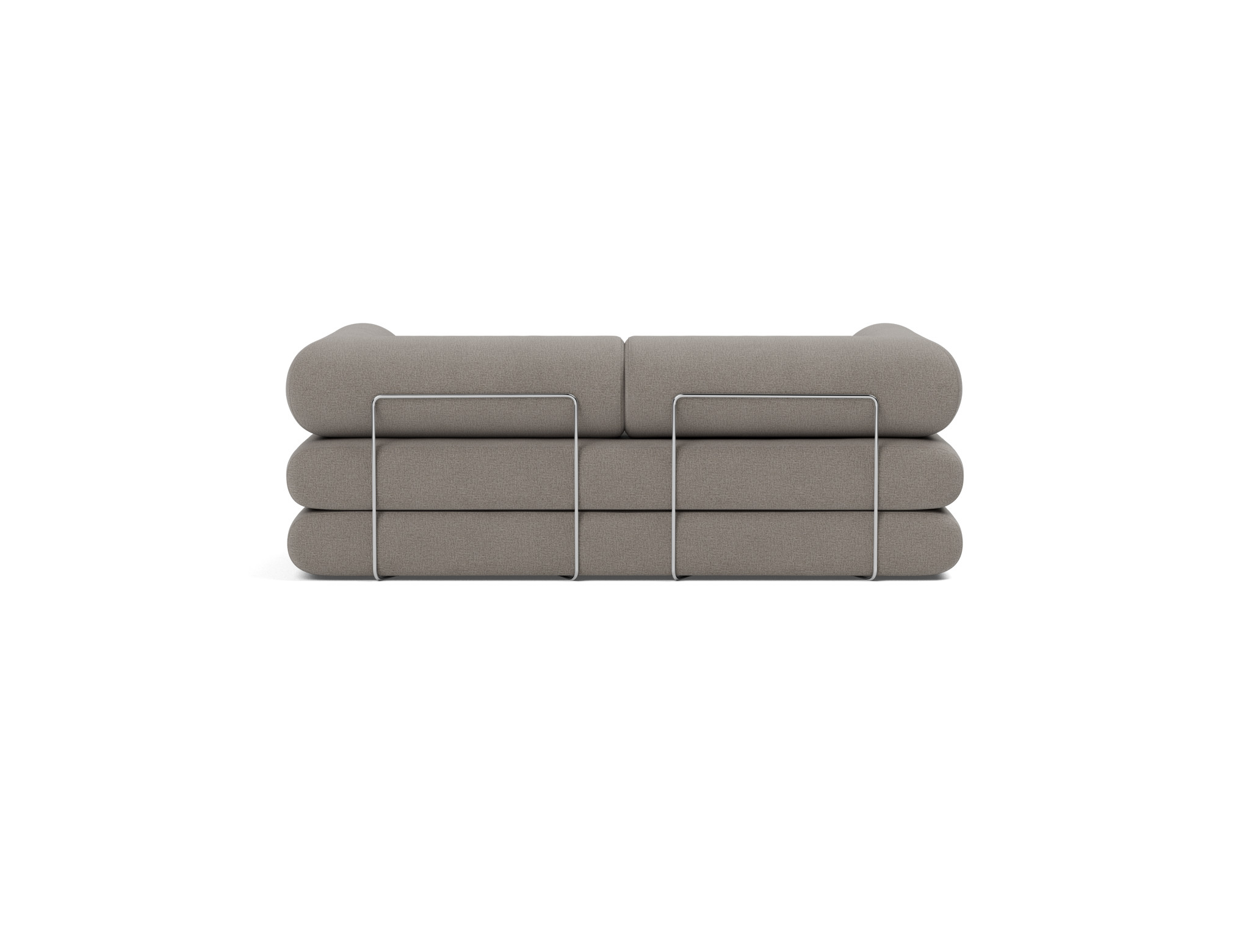 Tagesbett Circlus mit L-förmigen Armlehnen Flachgewebe Mixed Dance 521-Grey