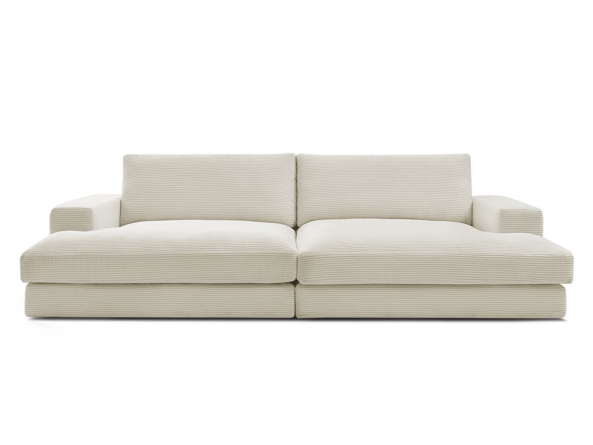 Bobochic Leonard Sofa 4-Sitzer 234 × 159 cm Cordsamt Beige