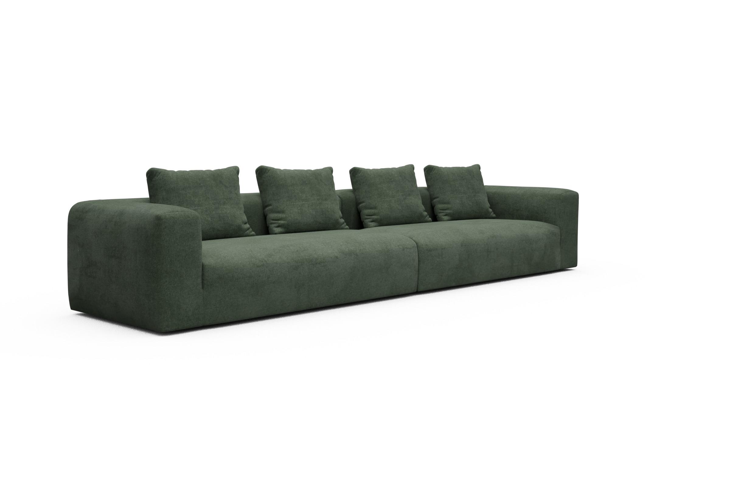 Sofa Modulares XXL Sofa Fred 5-Sitzer Casone-Forest-Green