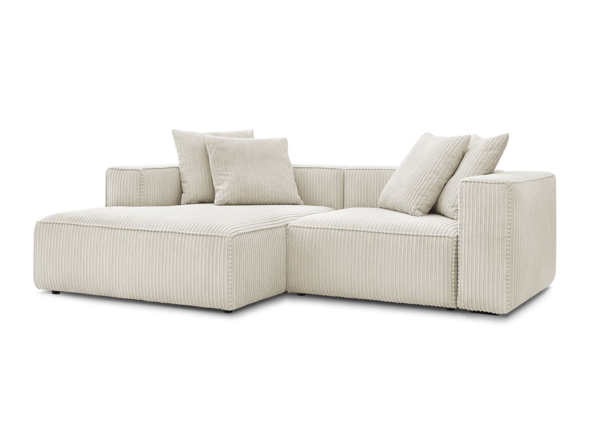 Bobochic Nina Ecksofa Cordsamt Beige Ecke links