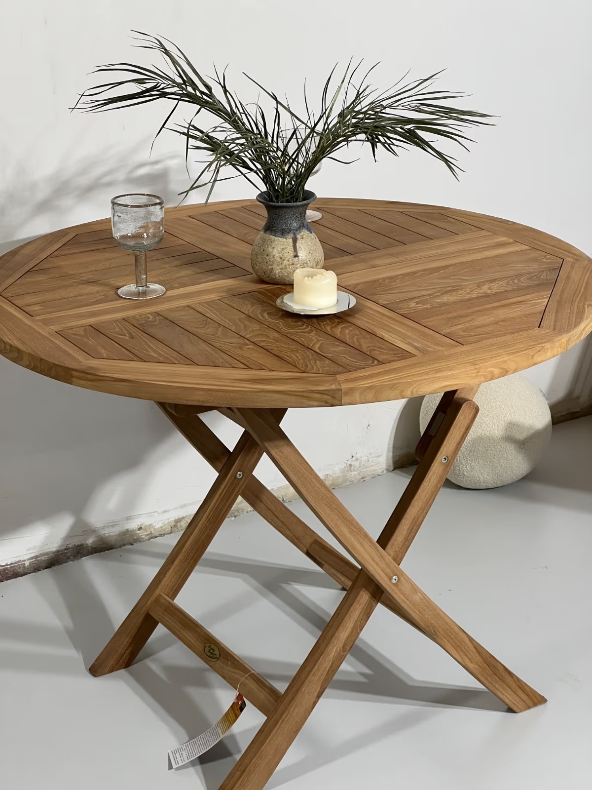 Sunny Smart Klapptisch York rund Teakholz natur 100cm