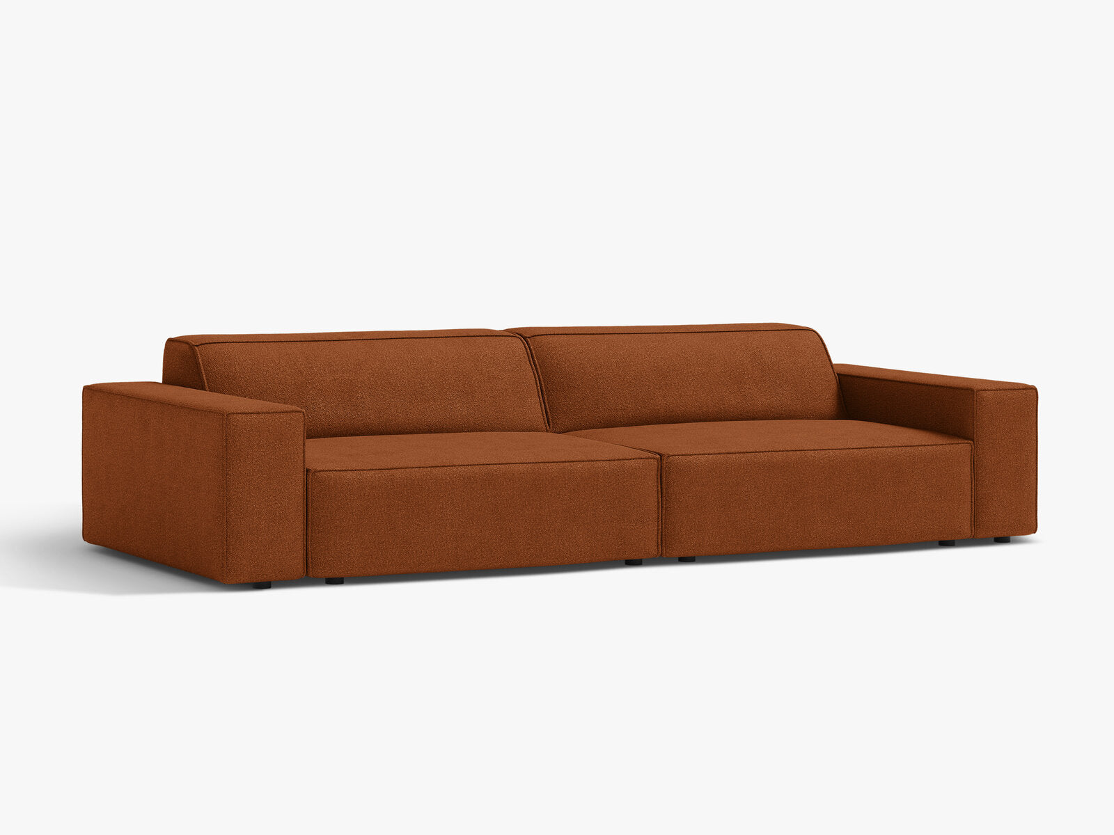 Micadoni Sofa Jodie 4-Sitzer Boucle Baloo Terrakotta