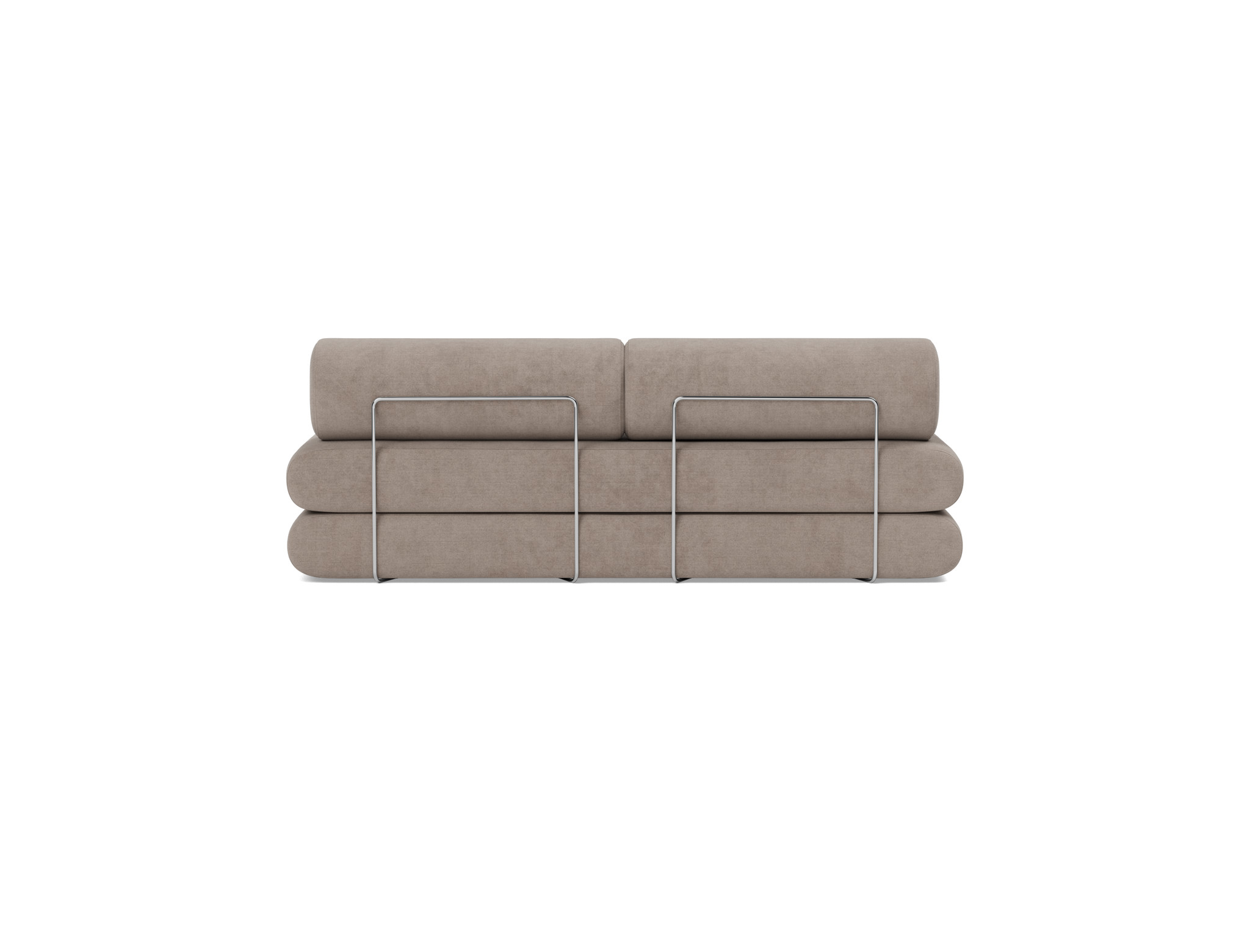 Tagesbett Circlus mit Rückenrollen Kord Cordufine 318-Beige