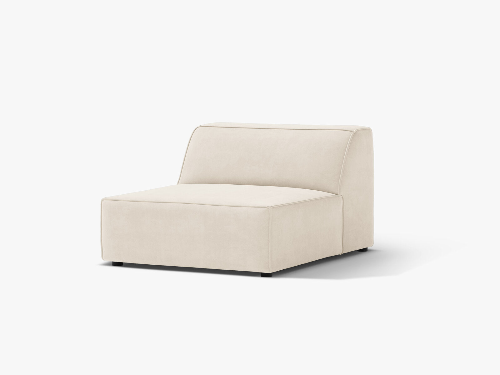 Micadoni Jodie Sofamodul armlos Samt Bluvel Helles Beige