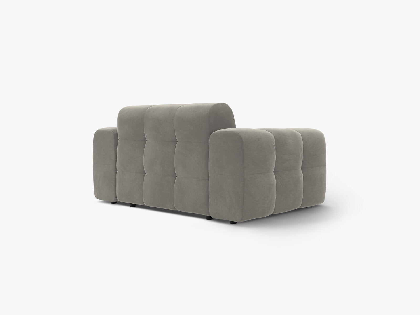 Micadoni Sofa Kendal 2-Sitzer Samt Magic Velvet Dunkelgrau