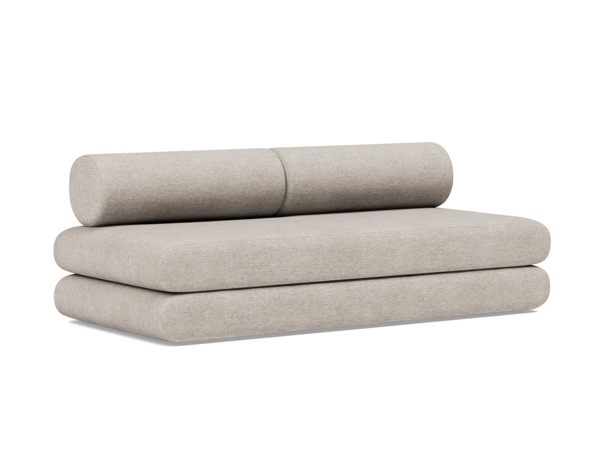 Tagesbett Circlus mit Rückenrollen Chenille Yuveno 471-Sand