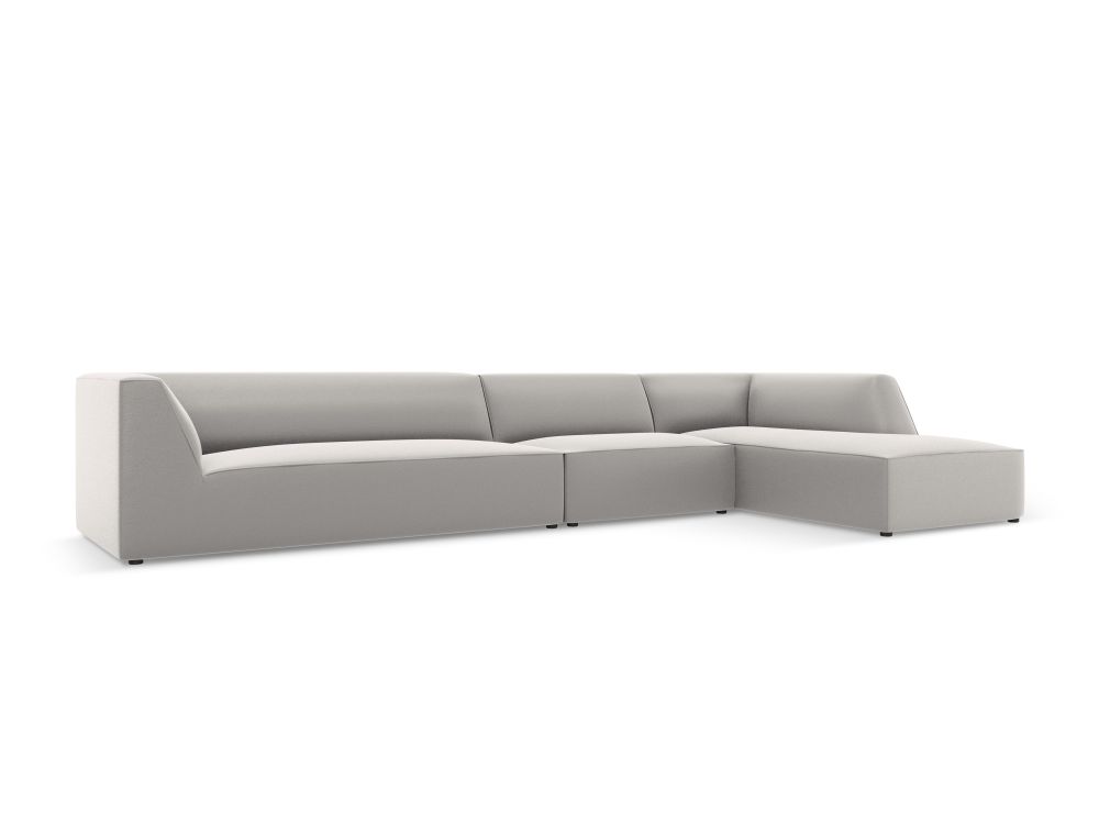 Cosmopolitan Design Ecksofa Siena 5-Sitzer Kunstleder Pacifico Hellgrau Rechts