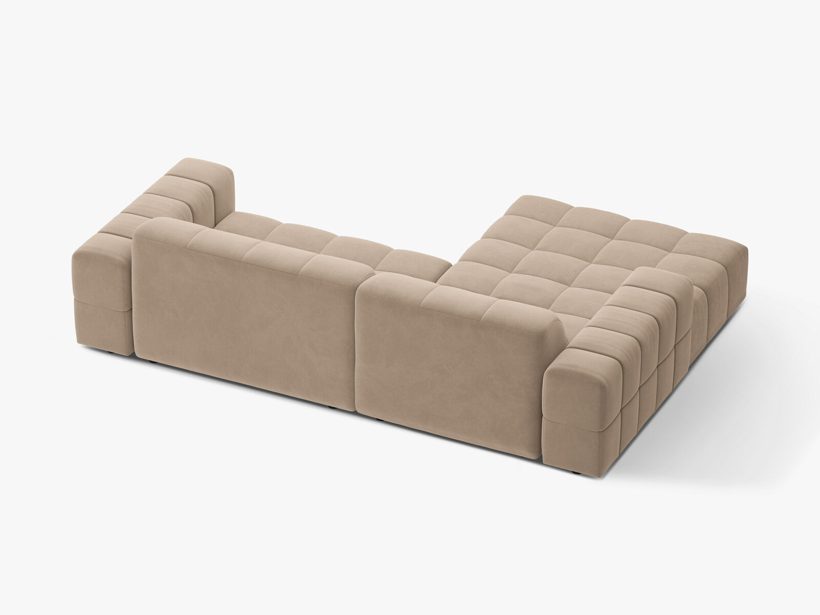 Micadoni Jennifer Ecksofa 4-Sitzer Links Samt Venus Beige