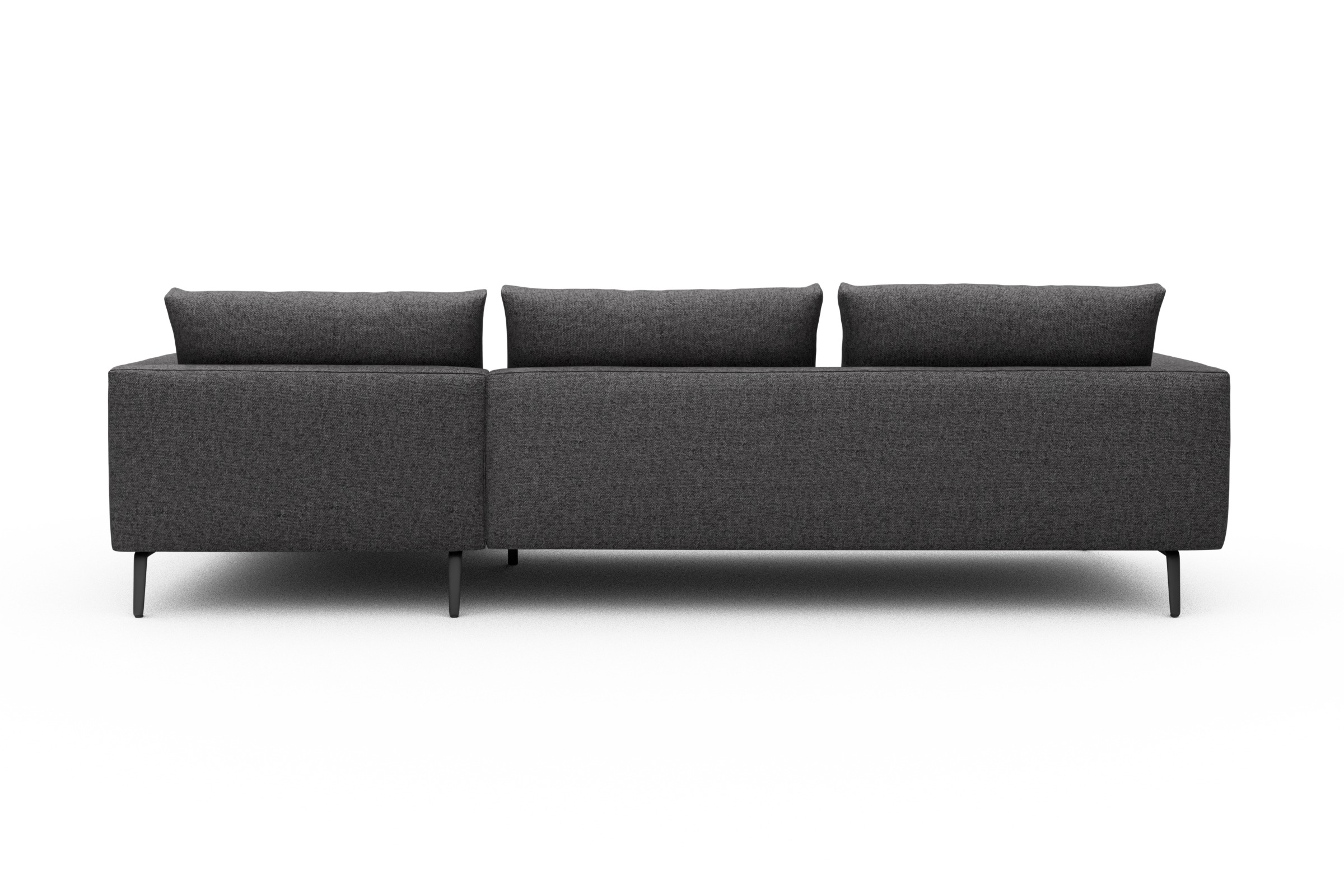 Ecksofa Karl Chaiselongue rechts mit 2,5-Sitzer Sama-Antracite