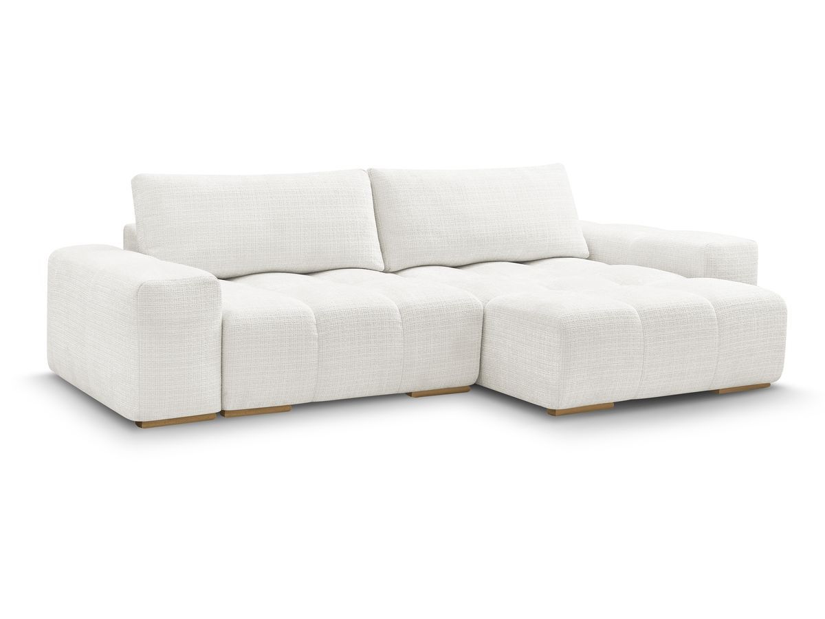 Bobochic Anakin Ecksofa, 2 Kissen Strukturstoff Weiß