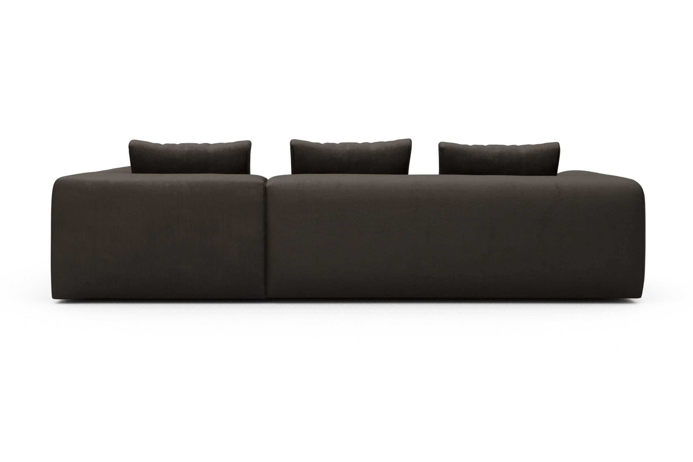 Ecksofa Fred Relax-Ecke rechts mit 2,5-Sitzer Cordufine-Taupe