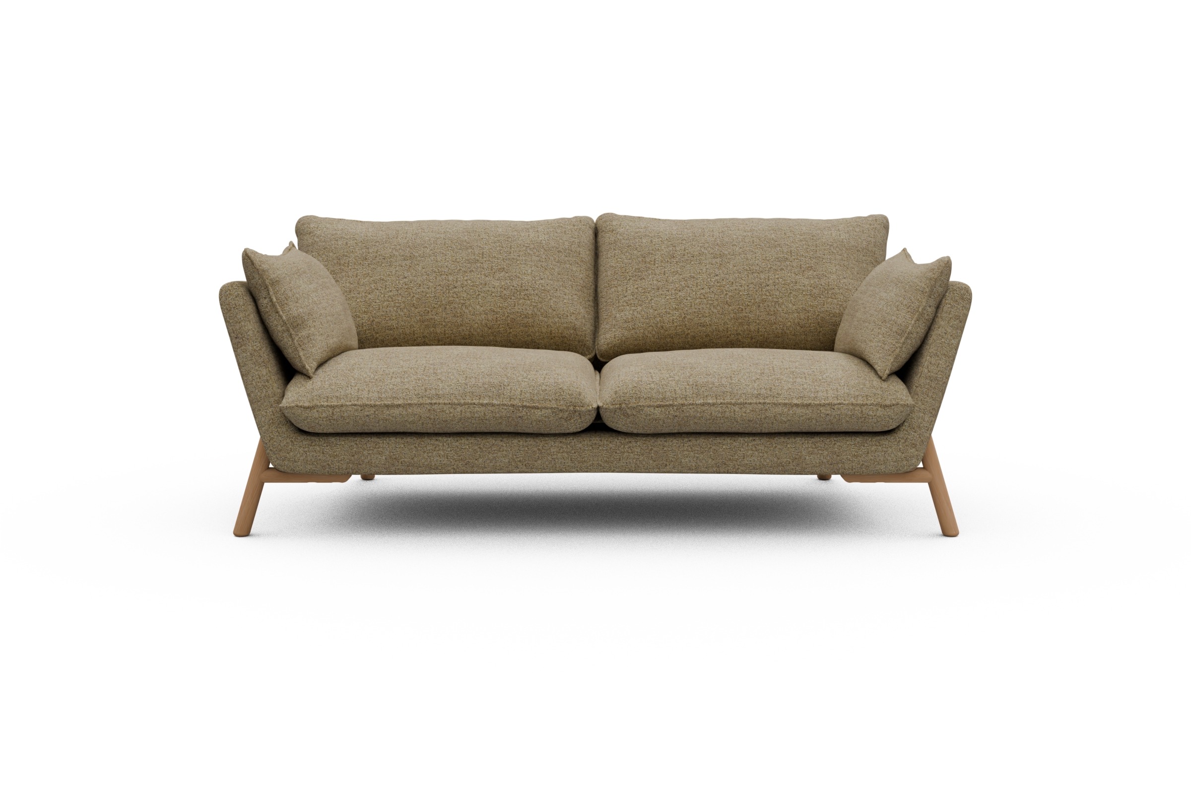 Skandi Home Sofa Emil 2-Sitzer Beinfarbe Eiche Natur Carreno-Silician-Yellow moebelfaktor