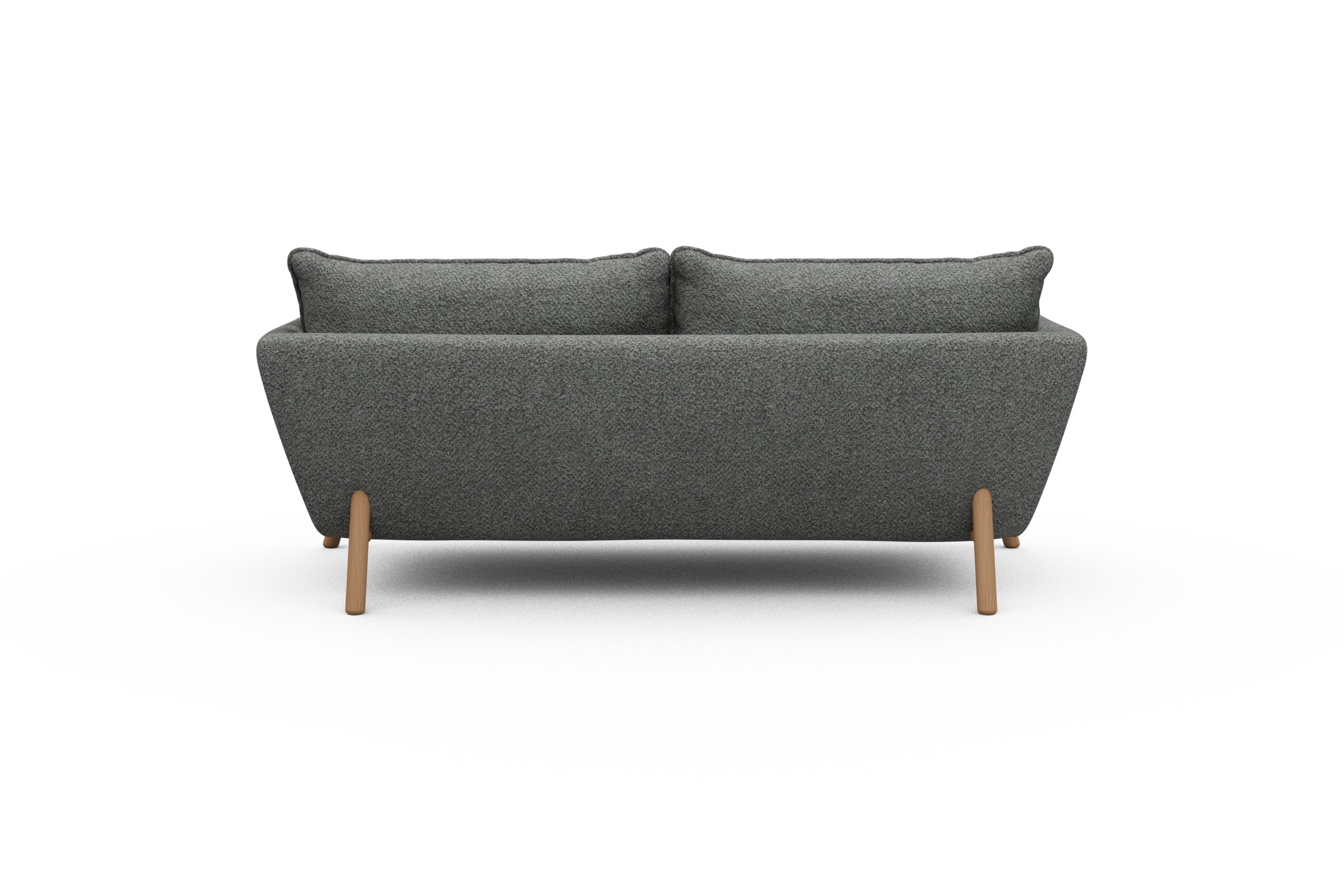 Sofa Emil PREMIUM 2-Sitzer Beinfarbe Eiche Natur Vanora-Warm-Grey