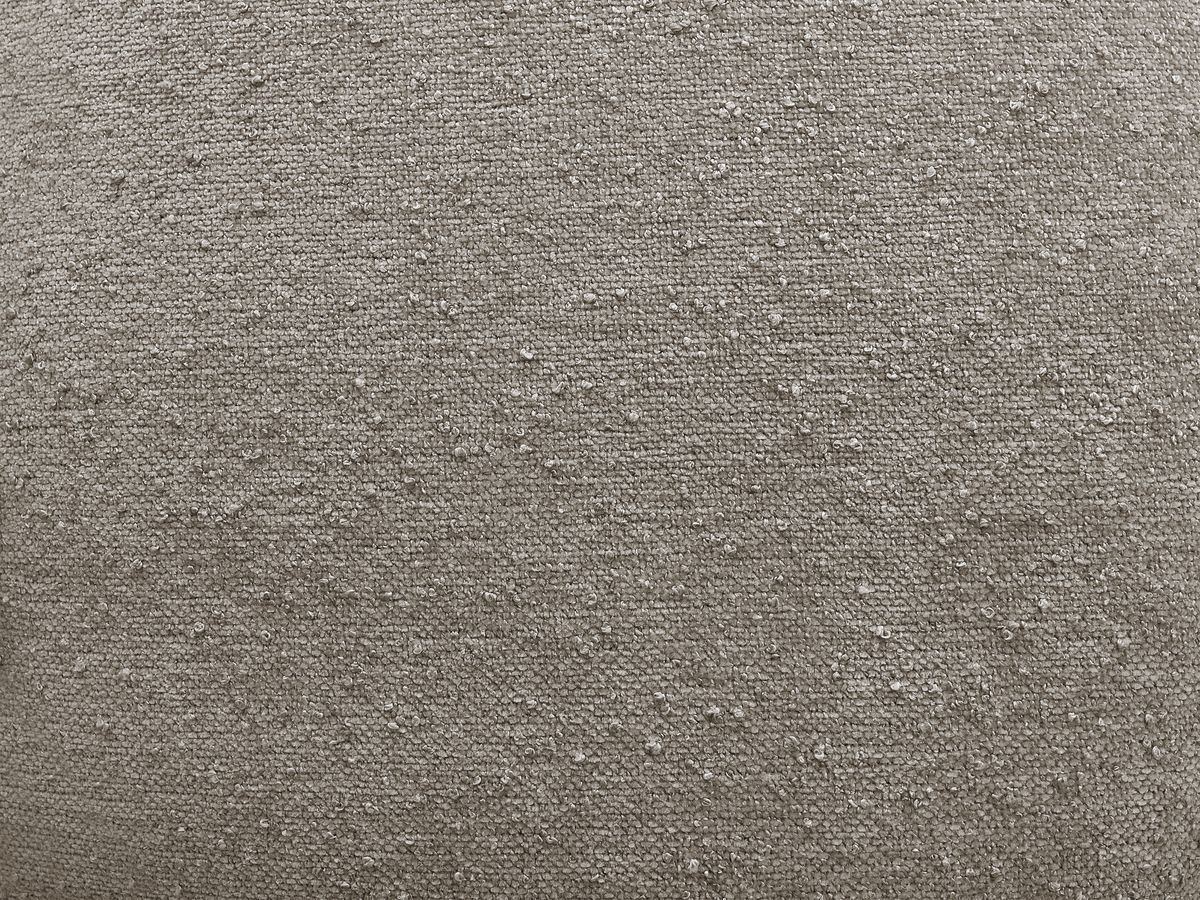 Bobochic Everest Ecksofa mit Schlaffunktion und Pouf, 4 Kissen Strukturstoff Taupe Ecke rechts