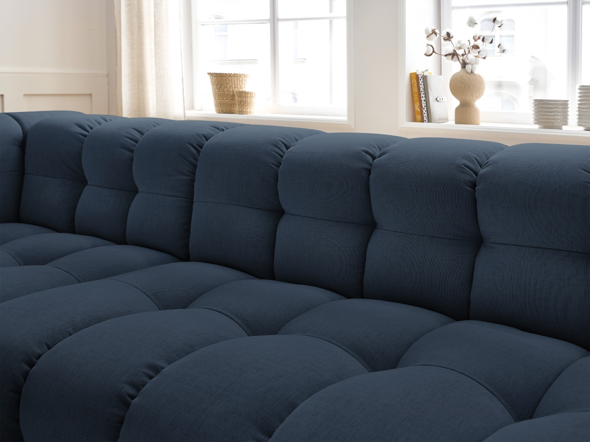 Bobochic Cloud Ecksofa 288 × 184 cm Stoff Dunkelblau Ecke links