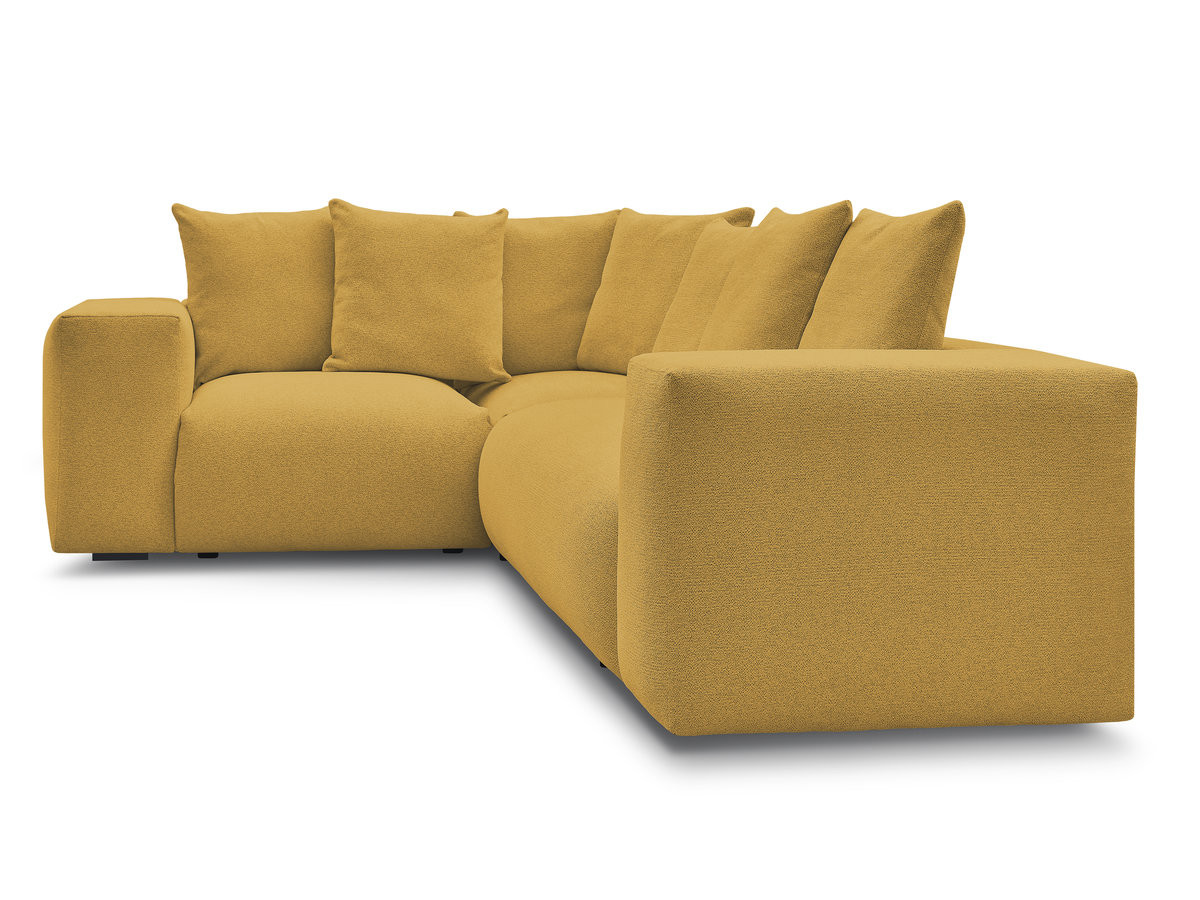 Bobochic Voltaire Ecksofa 268 × 214 cm Melange-Stoff Gelb Ecke links