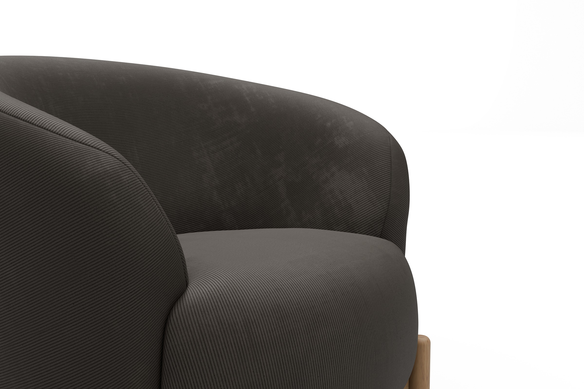 Sessel Ronda Holzbeine Eiche Natur Cordufine-Taupe